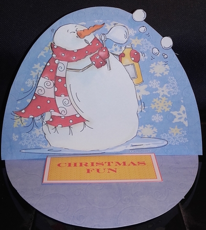 Crafty Bob's Sassy Cheryl Single: Bubble Blower Snowman by Wanda Lipski