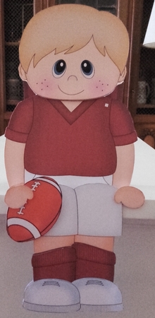3D on the Shelf Card Kit - Little Rugby Boy Myron by Wanda Lipski