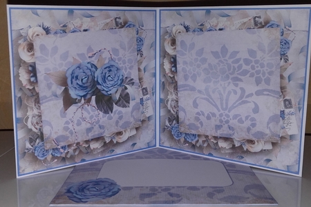 ROMANTIC IN BLUE BIRTHDAY CARD by Wanda Lipski