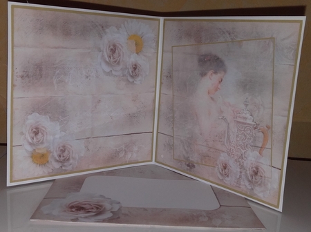 BELLE ESTELLE ROMANTIC BIRTHDAY CARD by Wanda Lipski