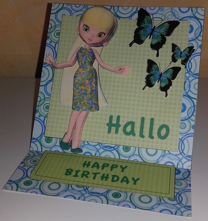Pretty Cookie Girl Character - Mosaic Dress Style by Wanda Lipski