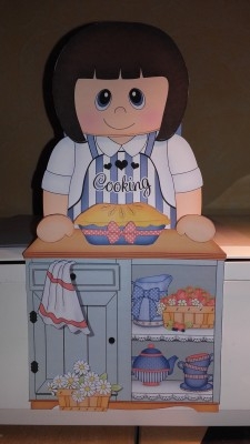 3D On the Shelf Card Kit - Caron Bakes a Pie in the Kitchen by Wanda Lipski