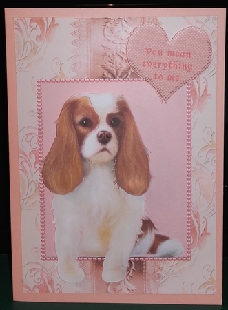 HEARTFELT CAVALIER BIRTHDAY OR LOVE/FRIENDSHIP TOPPER by Wanda Lipski
