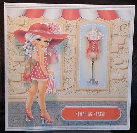 SHOPPING SPREE BIRTHDAY TOPPER by Wanda Lipski