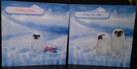 2 x CHRISTMAS  SEAL TOPPERS by Wanda Lipski
