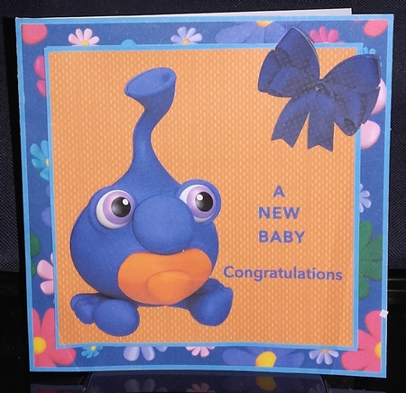 BUG BABY BOY CARD FRONT by Wanda Lipski