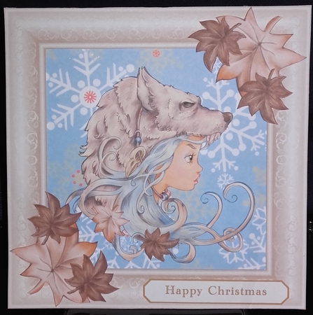 WINTER WOLF CHRISTMAS OR WINTER BIRTHDAY TOPPER by Wanda Lipski