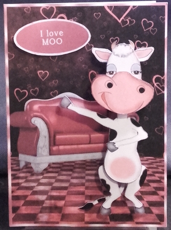 LOVE MOO VALENTINE OR BIRTHDAY TOPPER by Wanda Lipski