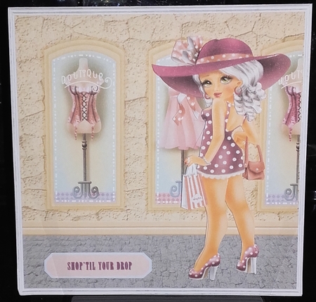 SHOPPING SPREE BIRTHDAY PURPLE TOPPER by Wanda Lipski
