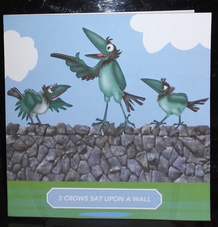 3 CROWS SAT UPON A WALL NURSERY RYHME TOPPER by Wanda Lipski