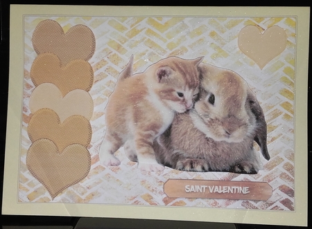 UNLIKELY LOVE 2 CUTE ANIMALS BIRTHDAY OR LOVE CARD FRONT by Wanda Lipski