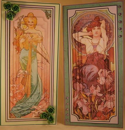 Art Nouveau Ladies Dl Pyramids by Wanda Lipski