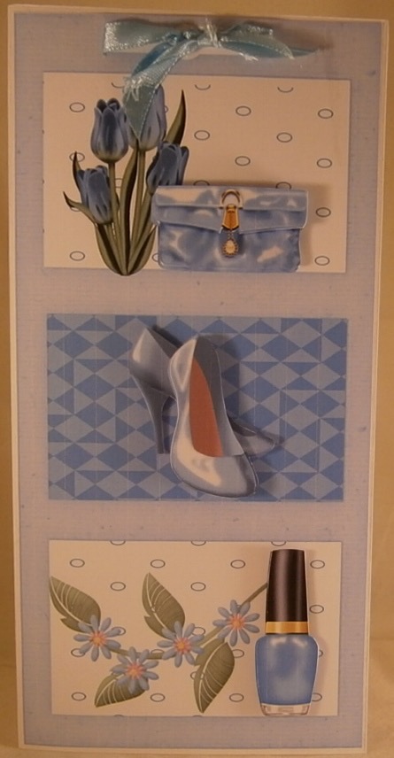 Pretty in Blue Pastels Card Front by Wanda Lipski