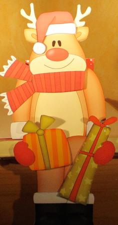 3D on the Shelf Card Kit - Christmas Rudolph's Presents by Wanda Lipski