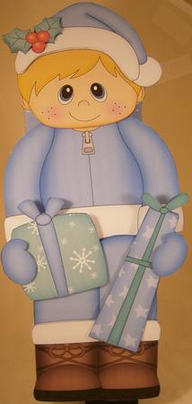 3D on the Shelf Card Kit - Little Christmas Boy Blue by Wanda Lipski