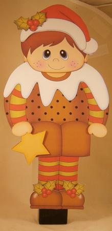 3D on the Shelf Card Kit - Christmas Pudding Fancy Dress by Wanda Lipski