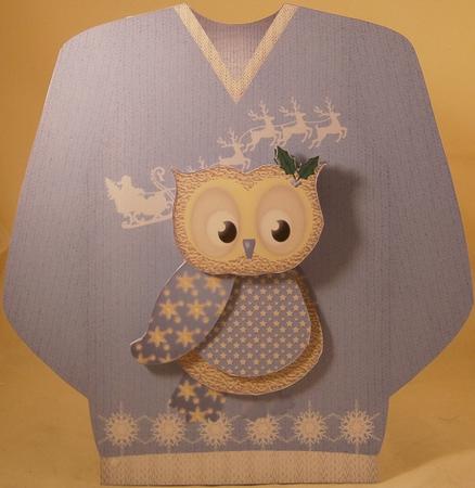 Little Owl - Christmas Jumper Card Mini Kit by Wanda Lipski