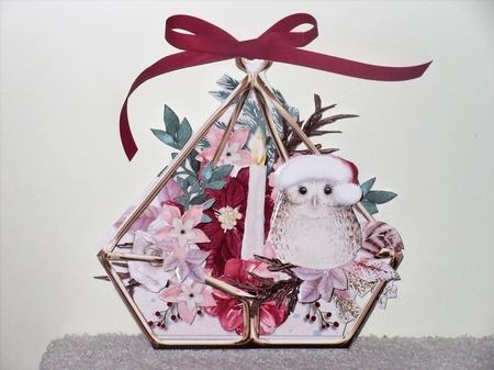 An Owl for Christmas 3d Terrarium Cards & Envelopes Kit by Wayne Swan