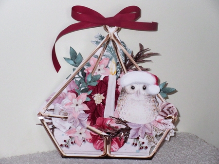 An Owl for Christmas 3d Terrarium Cards & Envelopes Kit by Wayne Swan