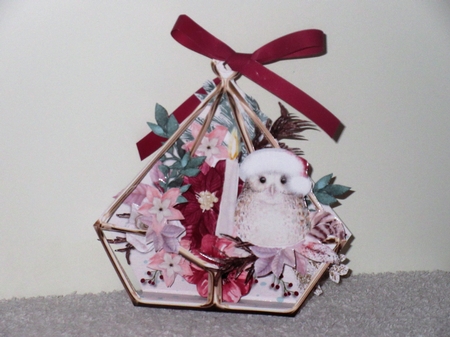 An Owl for Christmas 3d Terrarium Cards & Envelopes Kit by Wayne Swan
