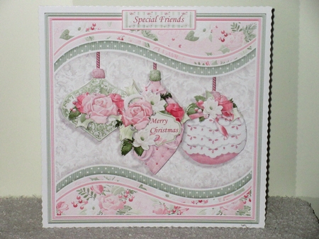 PASTEL CHRISTMAS BAUBLES 7.5 Decoupage & Insert Kit by Wayne Swan