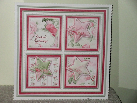 CHRISTMAS FAITH HOPE PEACE SQUARES 7.5 Quick Layer Card & Insert by Wayne Swan