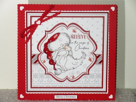 SANTA BELIEVE IN THE MAGIC 7.5 Christmas Decoupage & Insert Kit by Wayne Swan