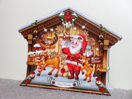 Christmas House with Santa Claus and Reindeers Mini Kit by Wayne Swan
