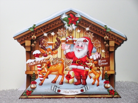 Christmas House with Santa Claus and Reindeers Mini Kit by Wayne Swan