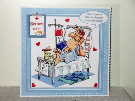 8x8 Get well soon with hospital food mini kit by Wayne Swan