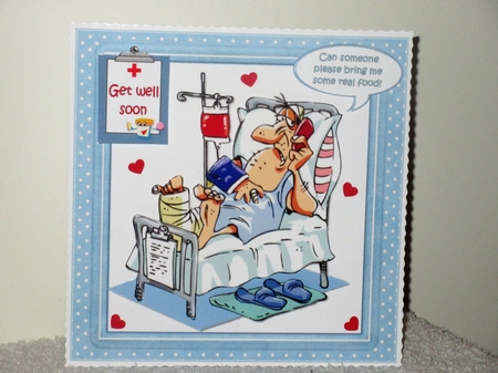 8x8 Get well soon with hospital food mini kit by Wayne Swan