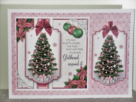 The Dusky Pink Christmas Tree 7x7 by Wayne Swan