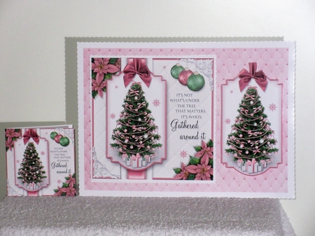 The Dusky Pink Christmas Tree 7x7 by Wayne Swan