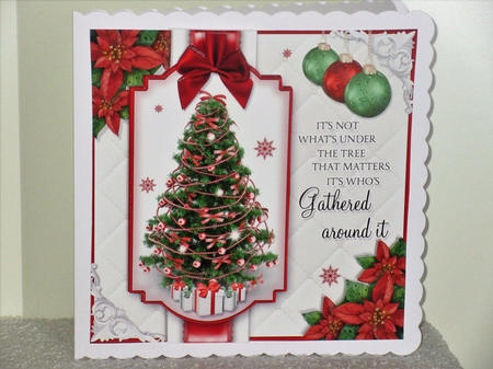 The Red Christmas Tree 7x7 by Wayne Swan