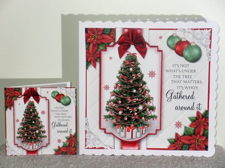 The Red Christmas Tree 7x7 by Wayne Swan