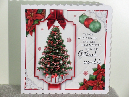 The Red Christmas Tree 7x7 by Wayne Swan