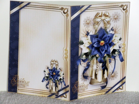 Christmas Vintage Blue Poinsettias Mini Kit by Wayne Swan