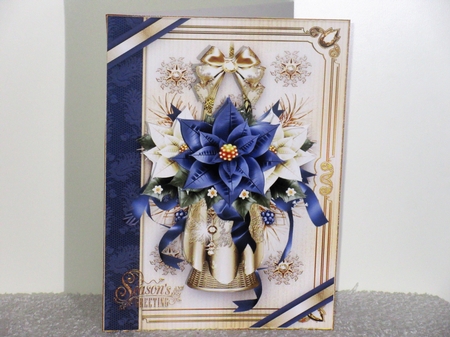 Christmas Vintage Blue Poinsettias Mini Kit by Wayne Swan