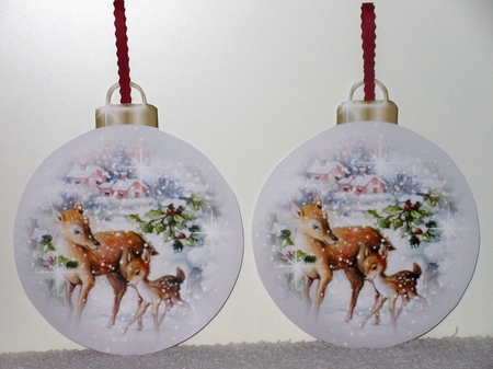 Vintage Deer Bauble by Wayne Swan