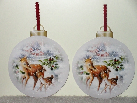 Vintage Deer Bauble by Wayne Swan