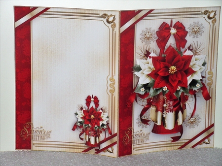 Christmas Vintage Red Poinsettias Mini Kit by Wayne Swan