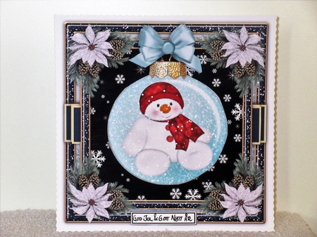 Snowman Bauble2 Mini Card Kit by Wayne Swan