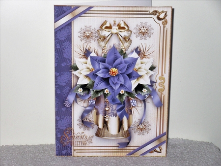 Christmas Vintage Purple Poinsettias Mini Kit by Wayne Swan