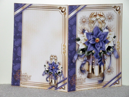 Christmas Vintage Purple Poinsettias Mini Kit by Wayne Swan