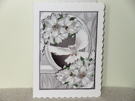 Sympathy Dove & Lilies A5 Mini Kit by Wayne Swan