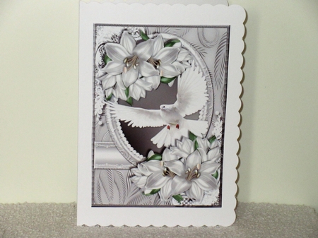 Sympathy Dove & Lilies A5 Mini Kit by Wayne Swan
