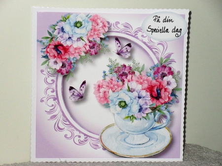 Watercolour Teacup & Flowers 2 by Wayne Swan