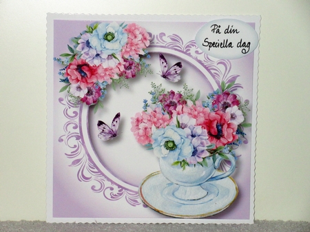 Watercolour Teacup & Flowers 2 by Wayne Swan