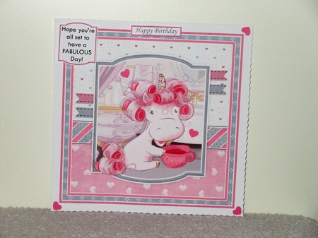 FABULOUS UNICORN 7.5 Decoupage & Insert Card Kit by Wayne Swan
