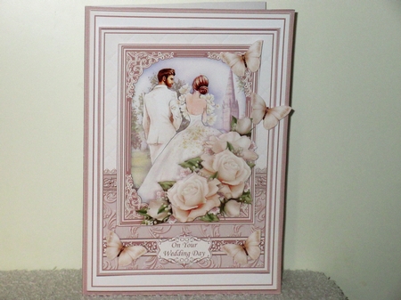 BRIDE & GROOM WEDDING DAY IVORY A5 Decoupage & Inserts Kit by Wayne Swan